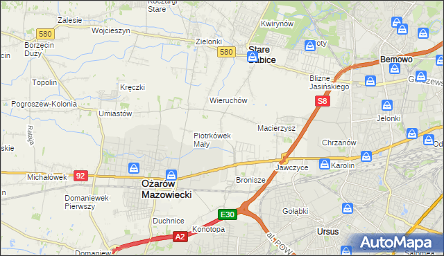 mapa Piotrkówek Duży, Piotrkówek Duży na mapie Targeo