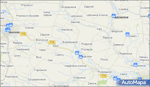 mapa Piotrkowice Wielkie, Piotrkowice Wielkie na mapie Targeo