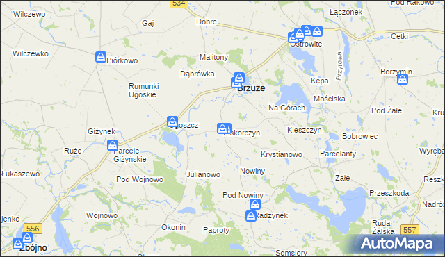 mapa Piskorczyn, Piskorczyn na mapie Targeo