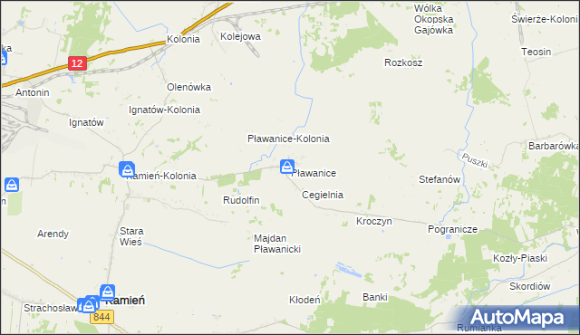 mapa Pławanice, Pławanice na mapie Targeo