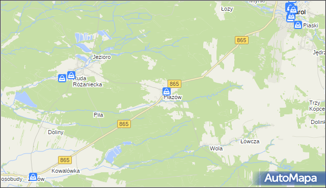 mapa Płazów, Płazów na mapie Targeo