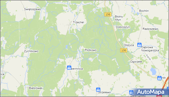 mapa Płotkowo, Płotkowo na mapie Targeo