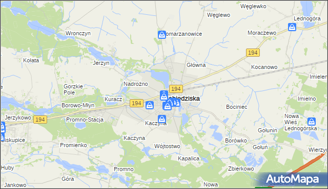 mapa Pobiedziska, Pobiedziska na mapie Targeo