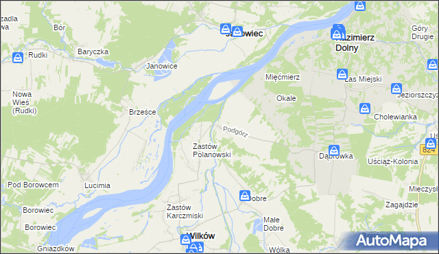 mapa Podgórz gmina Wilków, Podgórz gmina Wilków na mapie Targeo