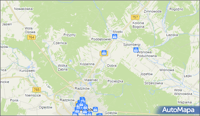 mapa Podmaleniec, Podmaleniec na mapie Targeo