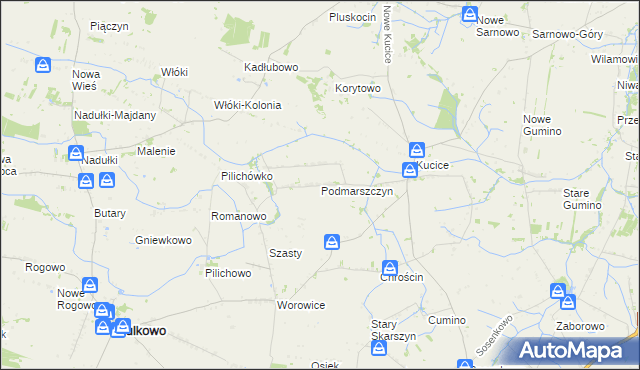 mapa Podmarszczyn, Podmarszczyn na mapie Targeo