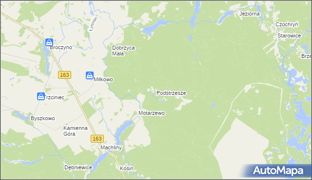 mapa Podstrzesze, Podstrzesze na mapie Targeo