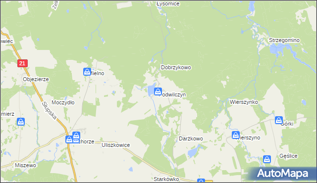 mapa Podwilczyn, Podwilczyn na mapie Targeo