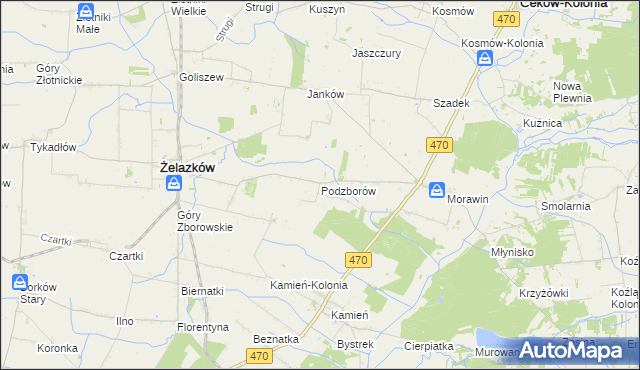 mapa Podzborów, Podzborów na mapie Targeo