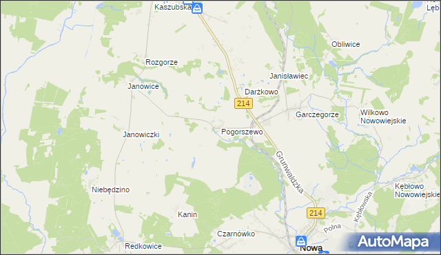 mapa Pogorszewo, Pogorszewo na mapie Targeo