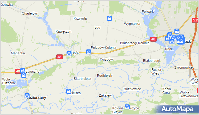 mapa Poizdów, Poizdów na mapie Targeo