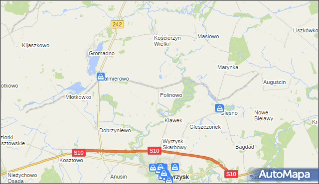 mapa Polinowo, Polinowo na mapie Targeo