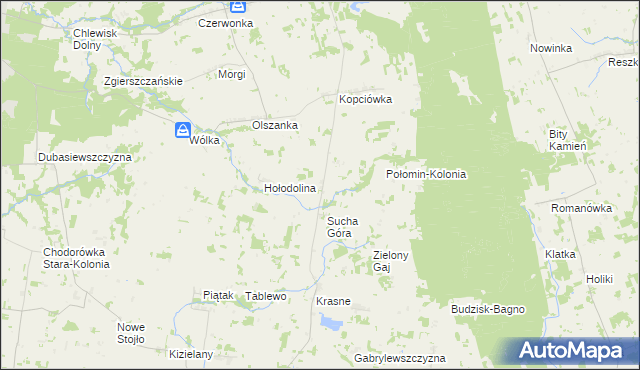 mapa Połomin, Połomin na mapie Targeo