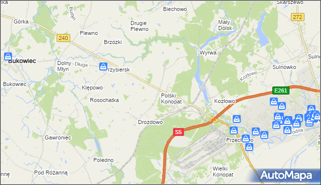 mapa Polski Konopat, Polski Konopat na mapie Targeo