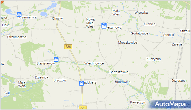 mapa Poniatówka gmina Rzeczyca, Poniatówka gmina Rzeczyca na mapie Targeo