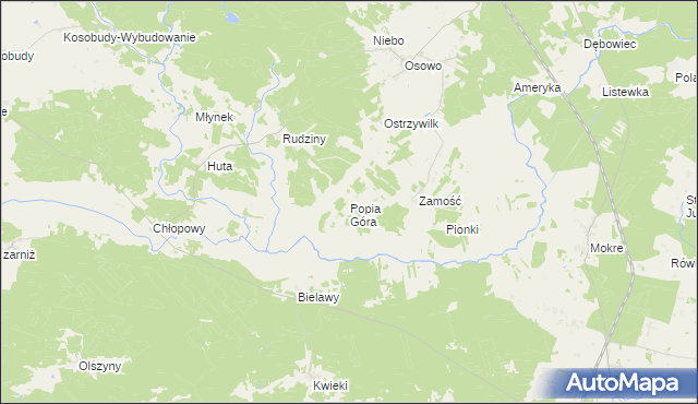 mapa Popia Góra, Popia Góra na mapie Targeo
