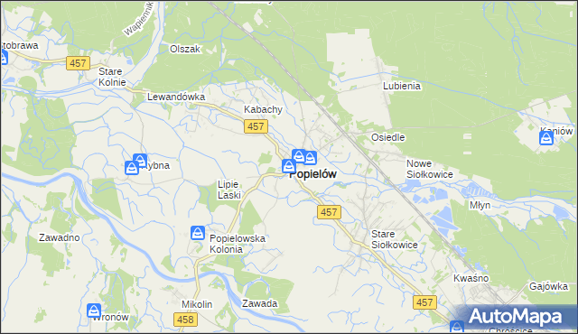 mapa Popielów powiat opolski, Popielów powiat opolski na mapie Targeo