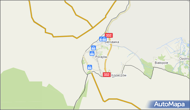 mapa Porajów, Porajów na mapie Targeo