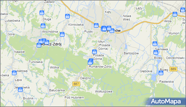 mapa Posada Górna, Posada Górna na mapie Targeo