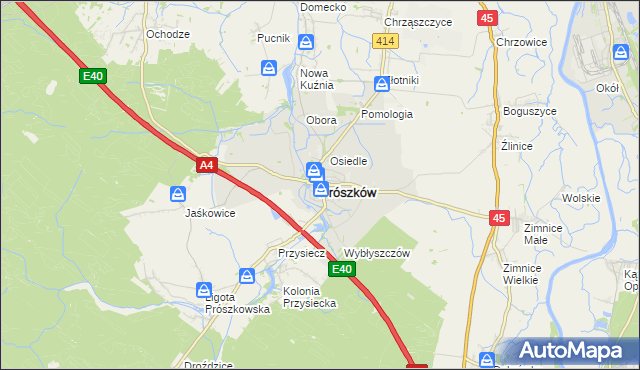 mapa Prószków, Prószków na mapie Targeo