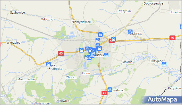 mapa Prudnik, Prudnik na mapie Targeo