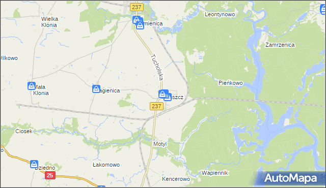 mapa Pruszcz gmina Gostycyn, Pruszcz gmina Gostycyn na mapie Targeo