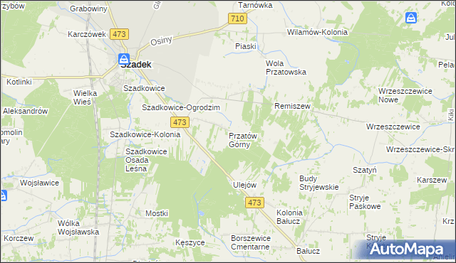 mapa Przatów Górny, Przatów Górny na mapie Targeo