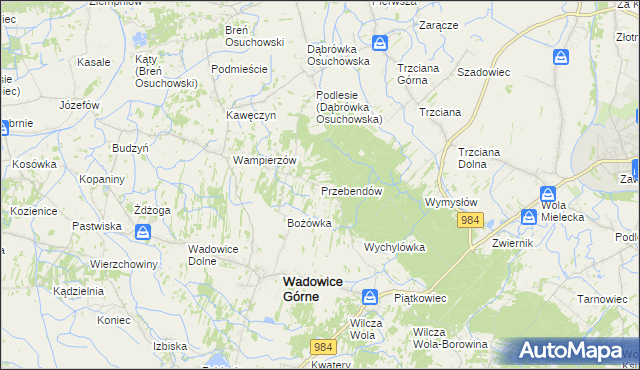 mapa Przebendów, Przebendów na mapie Targeo