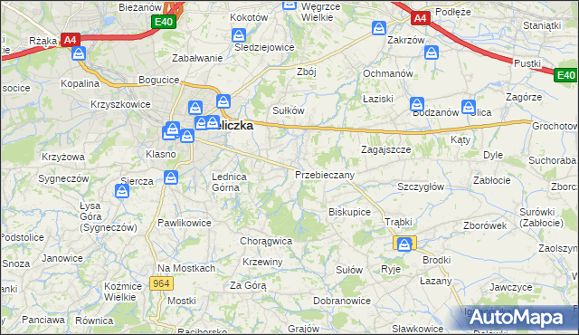 mapa Przebieczany, Przebieczany na mapie Targeo