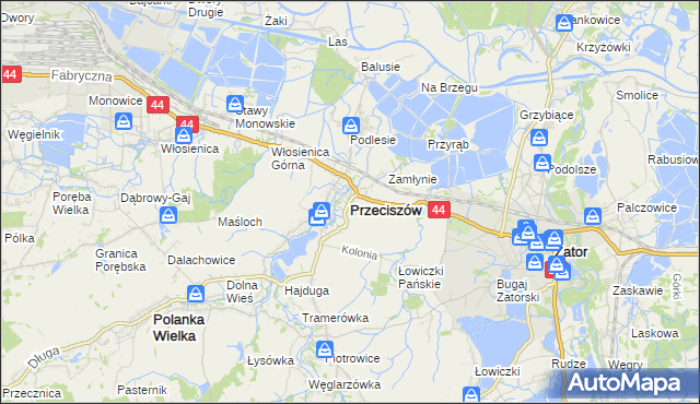 mapa Przeciszów, Przeciszów na mapie Targeo