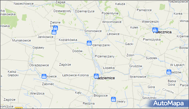 mapa Przemęczany, Przemęczany na mapie Targeo