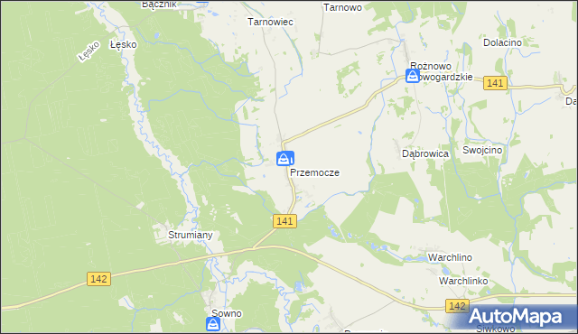 mapa Przemocze, Przemocze na mapie Targeo