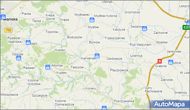 mapa Przepiórów, Przepiórów na mapie Targeo