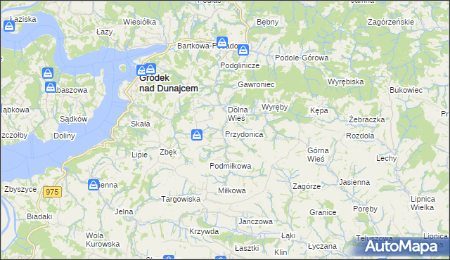 mapa Przydonica, Przydonica na mapie Targeo