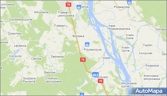 mapa Przydworzyce, Przydworzyce na mapie Targeo