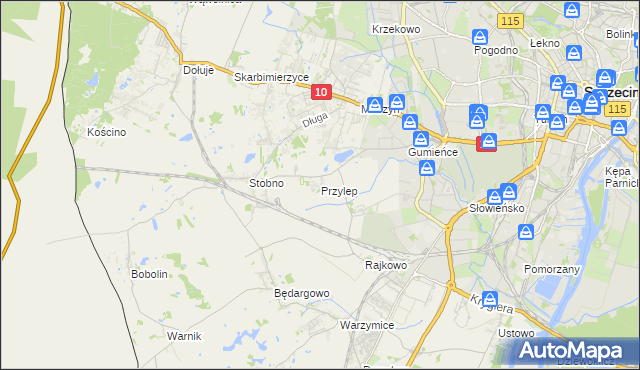 mapa Przylep, Przylep na mapie Targeo