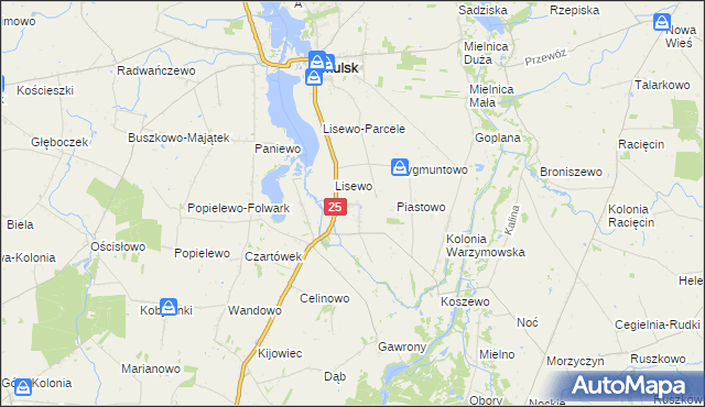 mapa Przyłubie gmina Skulsk, Przyłubie gmina Skulsk na mapie Targeo