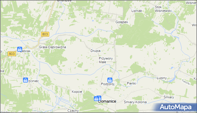 mapa Przywory Małe, Przywory Małe na mapie Targeo