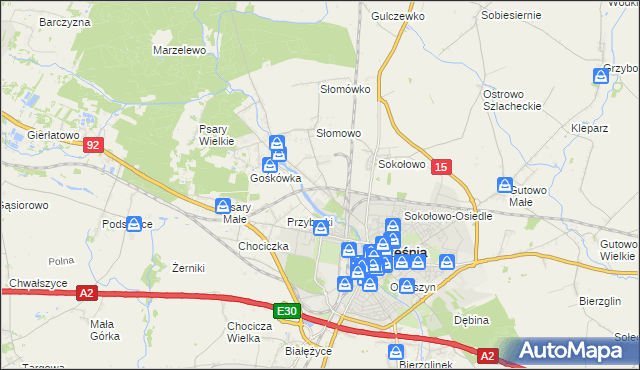 mapa Psary Polskie, Psary Polskie na mapie Targeo