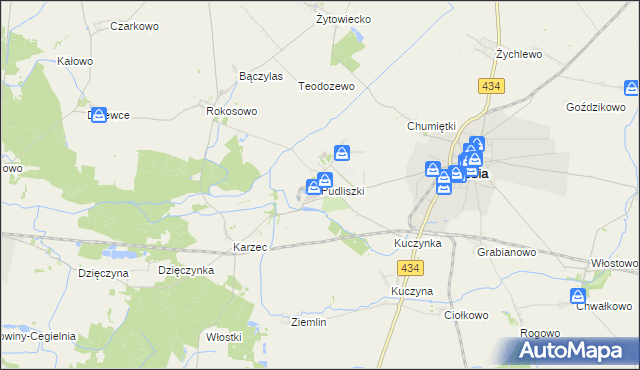 mapa Pudliszki, Pudliszki na mapie Targeo