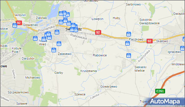 mapa Rabowice, Rabowice na mapie Targeo