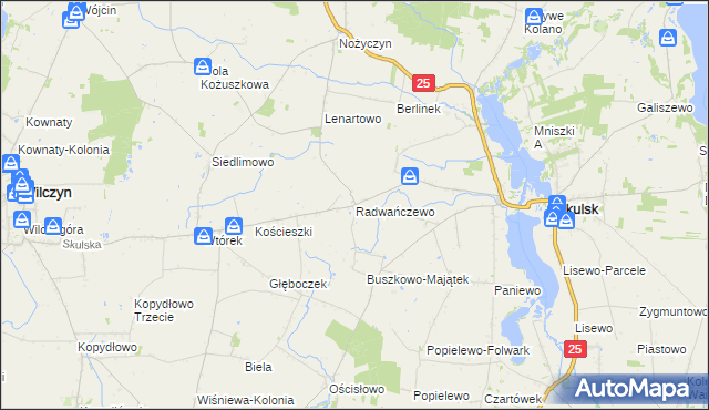 mapa Radwańczewo, Radwańczewo na mapie Targeo