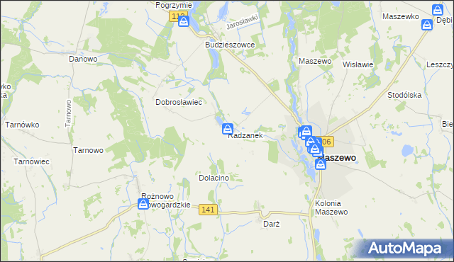 mapa Radzanek, Radzanek na mapie Targeo