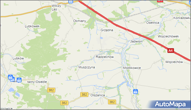 mapa Radziechów, Radziechów na mapie Targeo