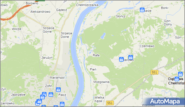 mapa Rafa, Rafa na mapie Targeo
