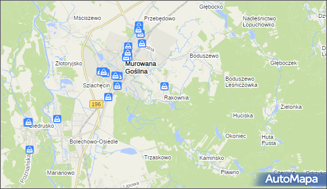 mapa Rakownia, Rakownia na mapie Targeo