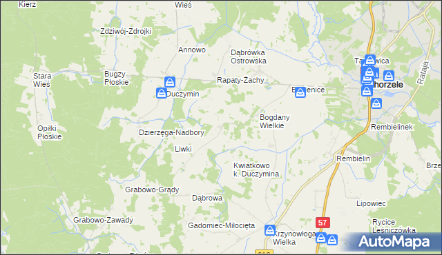 mapa Rapaty-Sulimy, Rapaty-Sulimy na mapie Targeo