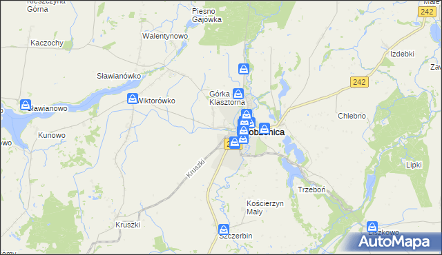 mapa Rataje gmina Łobżenica, Rataje gmina Łobżenica na mapie Targeo