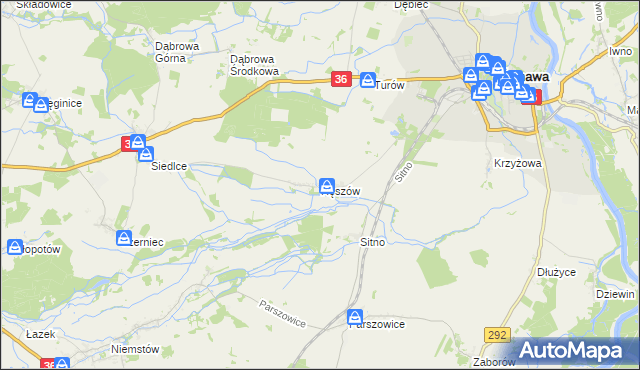 mapa Ręszów, Ręszów na mapie Targeo