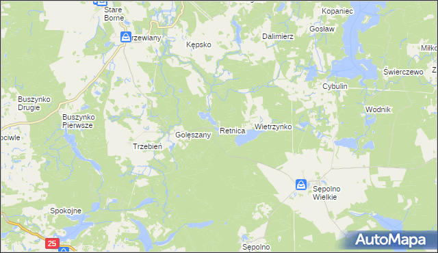 mapa Retnica, Retnica na mapie Targeo